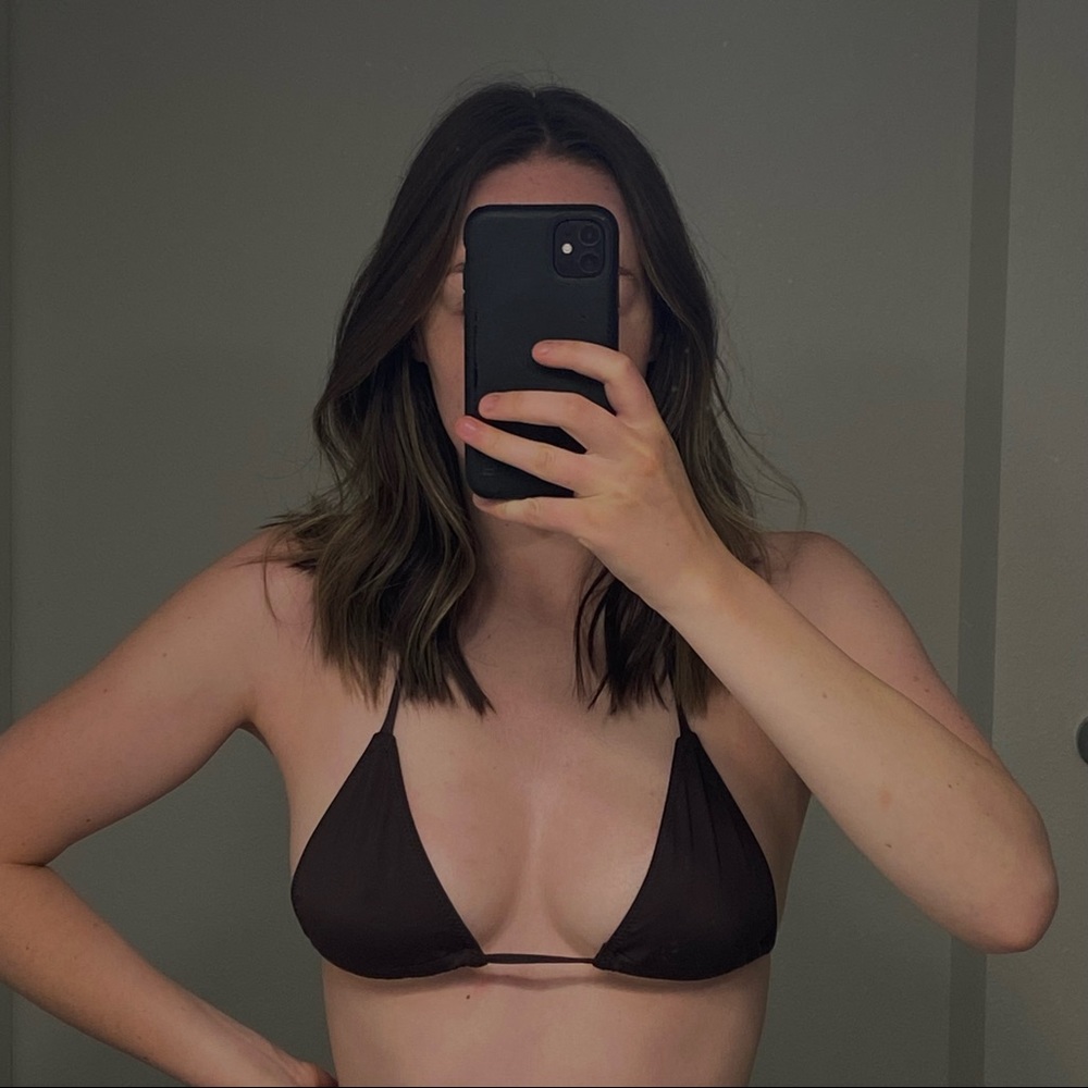 437 “Sanders” Swim Top in Espresso Size Small